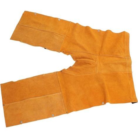 Grembiule da saldatore in pelle, gambe divise regolabili, abbigliamento protettivo ignifugo, pantaloni da saldatore MOVE, pantaloni da saldatore in pelle, leggings protettivi da saldatore, abbigliamen (1/5)