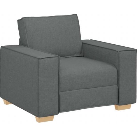 Canapé  Sofa Fauteuil Gris Foncé 100x78x84 cm Tissu