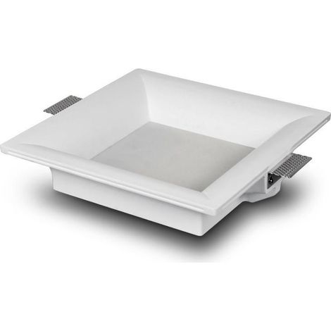 LED Downlight Einbaustrahlerring für Gips/Gipsplatten Integration Eckig 18W Schnitt 333x333 mm UGR17 2700K Warmweiß