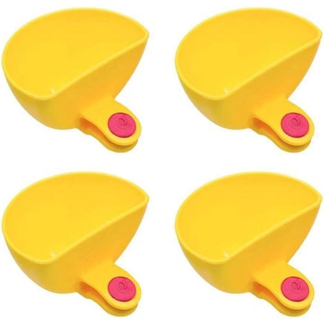 4x Bols à sauce à pince pour assiette, porte-sauce à pince, récipient à sauce jaune (1/3)