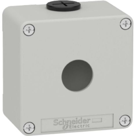 Schneider pulsantiera in metallo grigia 1 foro 22 mm xapd1201 (1/3)