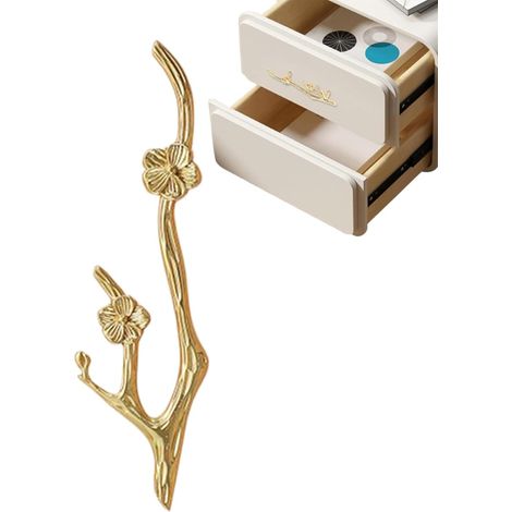 Poignée De Porte De Meuble - Poignée De Meuble Confortable d'Armoire Branche en Laiton Pour Commodes Armoires Bibliothèques Garde-robes Maison Dortoir Hôtel Appartement (1/5)