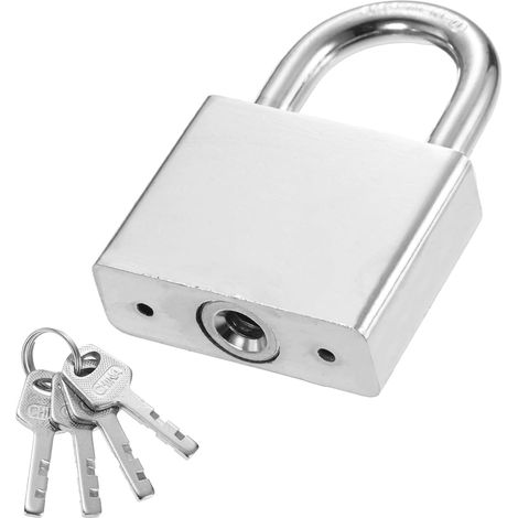1-7/8 Inch (48mm) Cadenas Renforcé, 1Pcs Alloy Steel Cadenas Haute Sécurité avec 4 Clés pour Portail Entrepôt Conteneur Porte Fenêtre Stockage (H:72mm) (1/5)