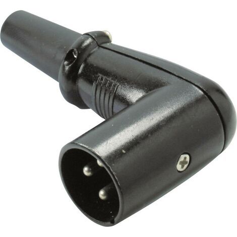XLR mâle, coudé Kash 55006 Nombre de pôles: 3 noir 1 pc(s) (1/3)