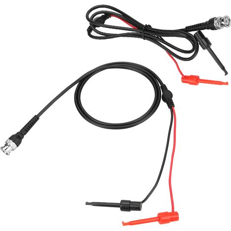 câbles coaxiaux de test pour oscilloscope avec sonde à double crochet BNC (1/5)
