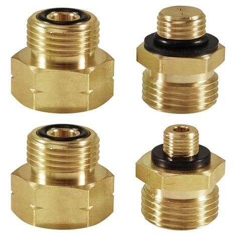 pieces gas bottle adapter, gas bottle adapter set with four different models, Europe gas connection adapter made of brass