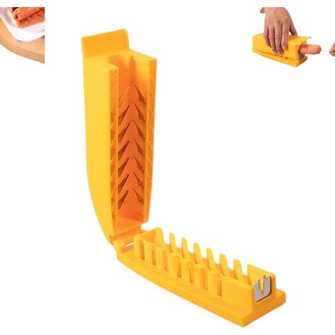 1 pièce - Trancheuse à saucisses - Trancheuse manuelle portable - Peut également servir à trancher les hot-dogs, les bananes et les concombres - Outil pour couper les hot-dogs - Outil manuel pour coup (1/5)