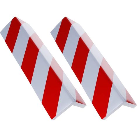 2 Pieces Garage Wall Corner Protector White/Red Car Protection Foam Garage Wall Protection, Self-adhesive protective foam against bumps and scratches (1/5)