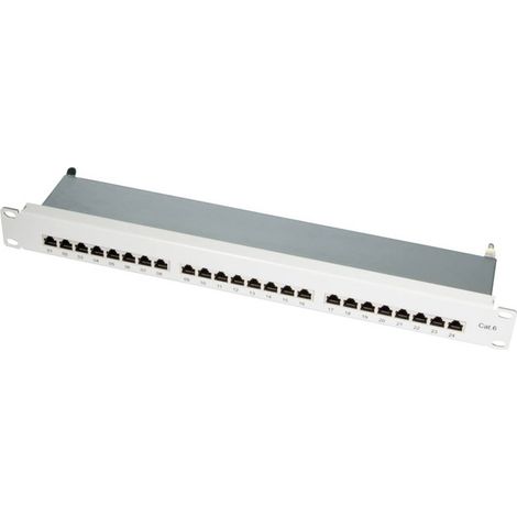 Panneau de brassage 24 ports LogiLink NP0040 CAT 6 1 UH R05241 (1/3)