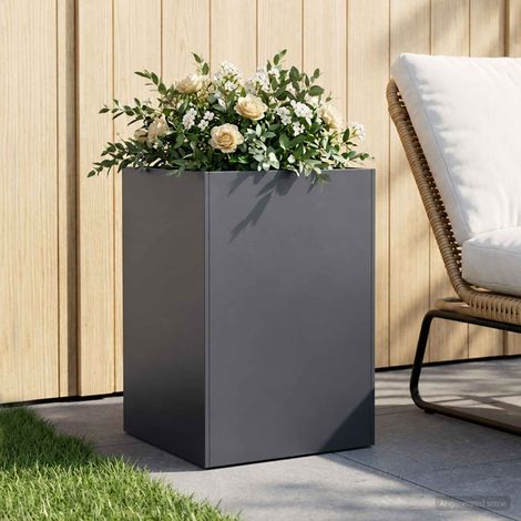 Cache-pot de jardin Anthracite 50 x 50 x 75 cm (1/5)