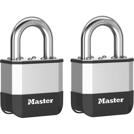 Master Lock PK5EURT Elite Laminated 52mm Padlock - 25mm Shackle (Pack of 2) MLKPK5T