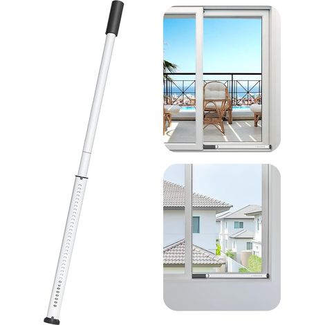 Sliding Door Security Bar 50-127cm Adjustable Door Bar Stopper Sliding Glass Security Bar for Patio Door, Window and Door Stop