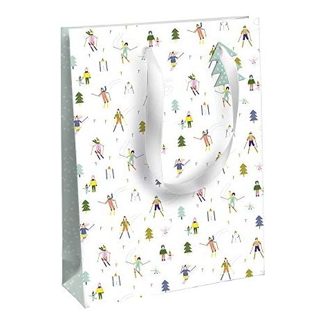 Borsa regalo clairefontaine x-29535-2c carta patinata nastro raso