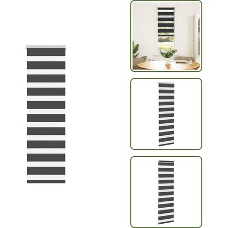 vidaXL Store zèbre noir 45x150 cm largeur du tissu 40,9 cm polyester (1/5)