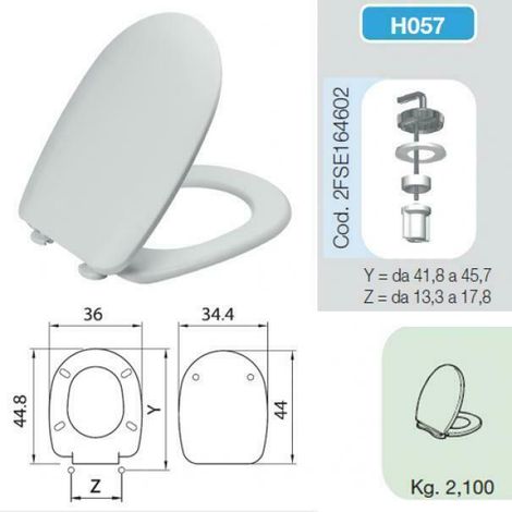 SANIPLAST SEDILE DUROFORT PASSEPARTOUT BIANCO H057 (SELNOVA) (1/10)