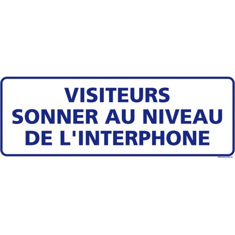 PANNEAU DE SIGNALISATION VISITEURS (G1060) - Adhésif - 210 x 75 mm