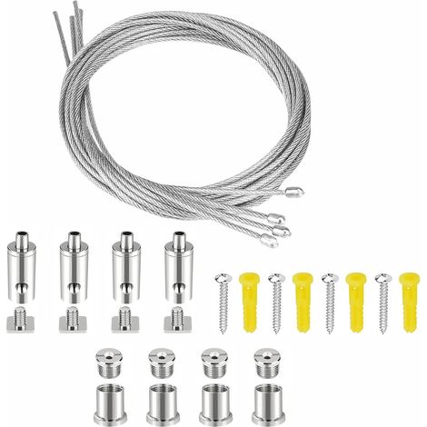 Set of 4 ceiling pendant lights, 1.5m long, with adjustable suspension cable (1/5)