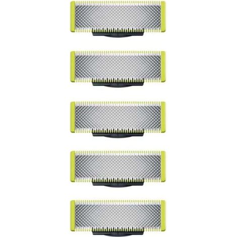 Kompatibel mit OneBlade – Ersatzklingen für den OneBlade Elektrorasierer/Trimmer, langlebiger Edelstahl, zum Trimmen, Formen und Rasieren, 5er-Pack
