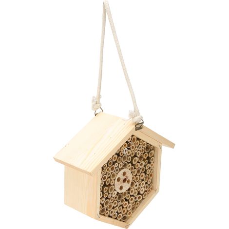 Dekoratives Bienenhaus aus Holz, hängendes Insektenhaus, Insektenhotel für den Garten (1/5)