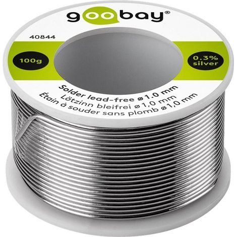 Goobay Cable de soldadura sin plomo 100g plateado 1,0 mm