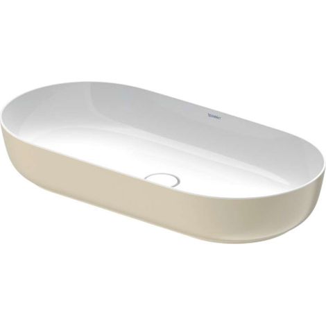 Duravit 03798021001 LUV bacinella da appoggio soprapiano 80 cm, con rettifica, senza troppopieno, WonderGliss, interno colore bianco, esterno colore sabbia finitura opaco | Prezzi e offerte su Tavolla.com (1/2)