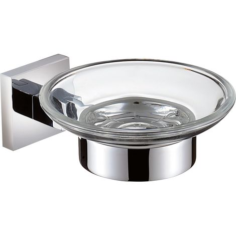 Bristan SQ DISH C Square Soap Dish Brass Chrome Plated
