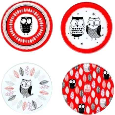 Set de 4 sous-verre Hibou