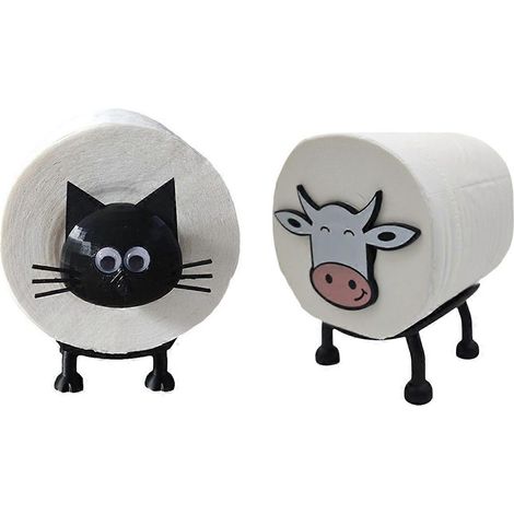 Humorvoller 3D-Toilettenpapierhalter, originell bedruckter Rollenhalter, witzige Toilettendekoration, kreativer Toilettenpapierspender, zur Wandmontage oder als freistehendes Modell, robustes und leic (1/5)