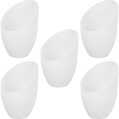 Lot de 5 abat-jours en plastique blanc, adaptés aux lampes de table, appliques murales, plafonniers, diamètre du trou central 3,5 cm (1/4)