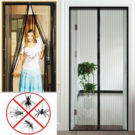 Trade Shop - MAGNETISCHE ROLLE FÜR PORTE 140 X 240 CM UNIVERSALE NERA TENDARIO - (1/5)