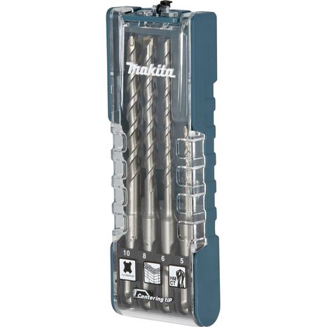 Makita E-13596 Jeu de forets spiralés pour pierre 4 pièces 5 mm, 6 mm, 8 mm, 10 mm SDS-Plus 1 set (1/2)