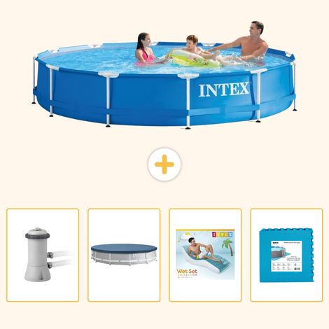 Intex Piscine Tubulaire Ronde - 366x76 cm - 5-pièces  S303 (1/5)
