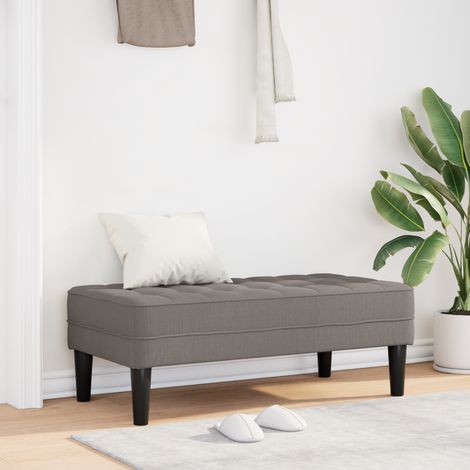 Bank mit Kissen Taupe 113 x 57 x 39 cm Stoff vidaXL (1/5)