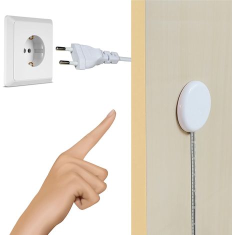 Interrupteur tactile LED caché 220 V, CC 220 V 2 A, interrupteur tactile pour barre lumineuse LED Smart Home, pénètre le bois, la pierre, le verre, etc., ne nécessite pas de trous (blanc) (1/4)