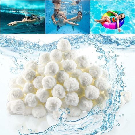 Schwimmbadfilterbälle, Filterbälle, wiederverwendbare Filterbälle, Schwimmbadfilterbälle, Schwimmbeckenreinigungsbälle für Sandfilter, Wasserfiltration (700 g) (1/5)