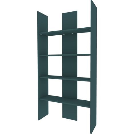 Libreria versatile: design moderno, montaggio facile, ideale per soggiorno, studio e cameretta - Verde Petrolio