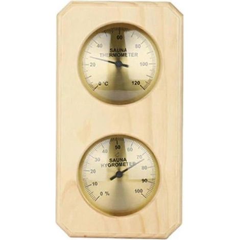 Thermomètre et hygromètre 2 en 1 pour sauna en bois, intérieur, en degrés Celsius. (1/5)