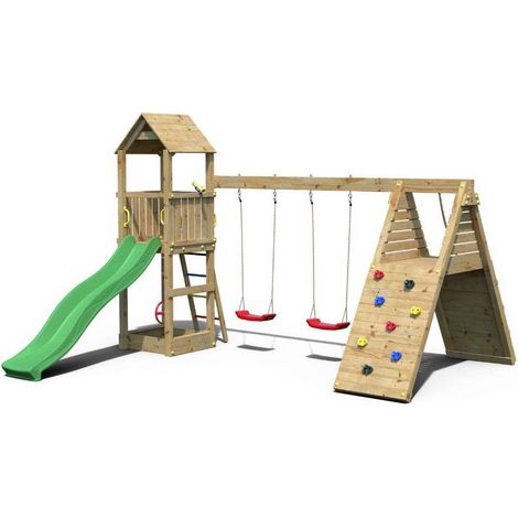 Casetta in legno con scivolo Fungoo FLEPPI KDI (1/5)