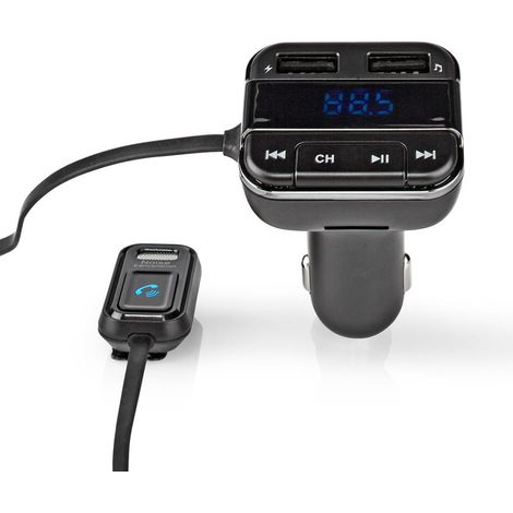 Trasmettitore fm bluetooth per auto nedis 43x38x75mm nero - catr123bk (1/5)