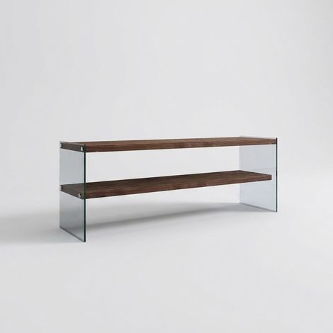Mueble para TV tv1003 de madera maciza y cristal templado (1/3)