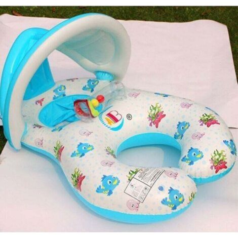 FLITI PVC Baby Safety Swimming Buoy, Double Safety Swimming Seat with Scales, White (1/4)