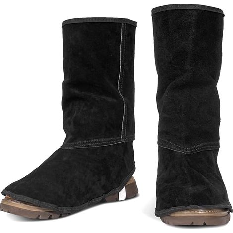 Leather Welding Boots Flame Retardant Anti-Abrasion Adjustable (1/5)