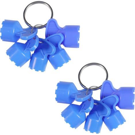 Ensemble de 10 clés pour aérateurs de robinet, avec un anneau de rangement pratique pour le retrait de l'aérateur, adapté aux robinets M16.5, M18.5, M21.5, M22.5 et M24. (1/5)