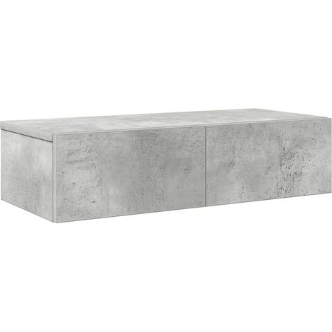 Maison Exclusive - Wandregal mit Schubladen Betongrau 60x26,5x15c