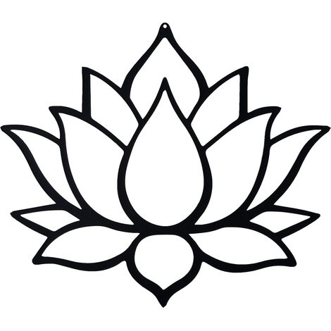 Große Lotus-Wanddekoration, Wanddekoration aus Metall für Wohnzimmer, Schlafzimmer und Garten