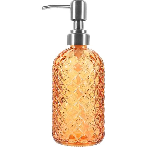 Distributeur de Savon Liquide Verre Flacon Pompe Salle de Bain