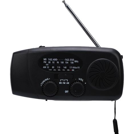 Radio à Manivelle d'urgence, Météo Portable énergie Solaire 10 de (1/5)