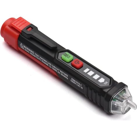 Berührungsloser Spannungsprüfer HT90, tragbarer Smart-Tester-Stift, 12 V/48 V bis 1000 V, duale Empfindlichkeit, stiftförmiges Testgerät mit Taschenlampe und LCD-Bildschirm (1/5)