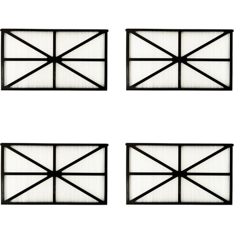 CHOYCLIT Lot de 4 Panneaux Filtres pour Robot Tiger Shark RCX70101PAK2 Noir (1/3)