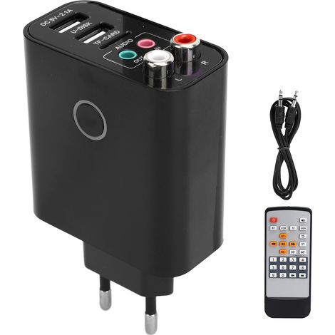 Émetteur-récepteur Bluetooth 5.0 2 en 1, adaptateur audio sans fil avec contrôle par application, 110-240V, télécommande, prise UE